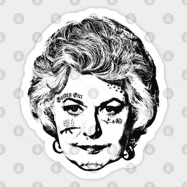 Bea Arthur † Punksthetic Face Design Sticker by DankFutura